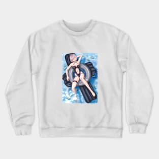 Mash Kyrielight Summer Wet Background Jagged Crewneck Sweatshirt